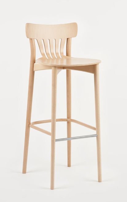CORTE krzesło barowe drewniane bukowe lakierowane Paged ( H-4312 )
