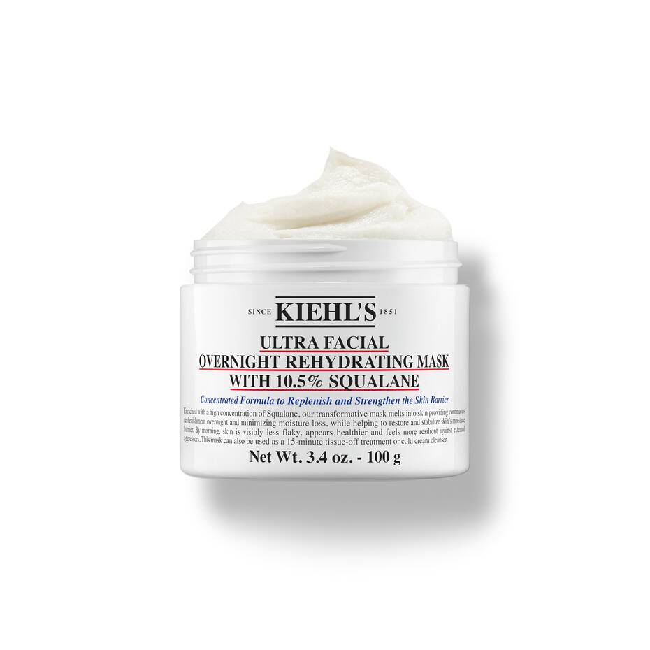 Kiehl's Ultra Facial Overnight Rehydrating Mask with 10.5% Squalane - Maska nawilżająca na noc ze skwalanem 100 g