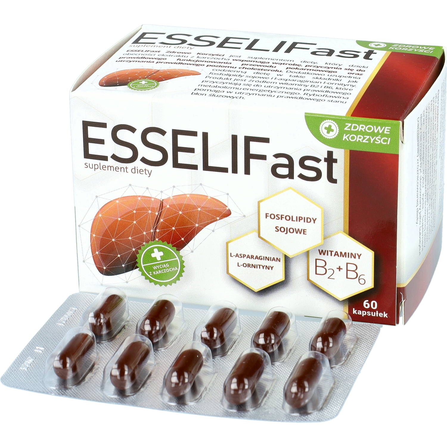 Zdrowe korzyści esselifast, 60 kapsułek