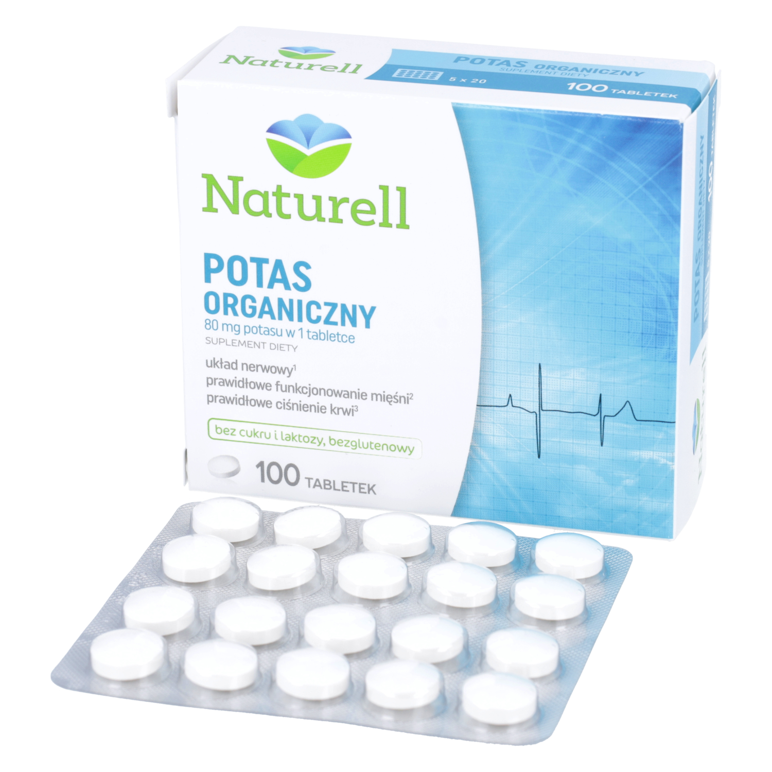 Naturell potas organiczny - tabletki, 100 sztuk