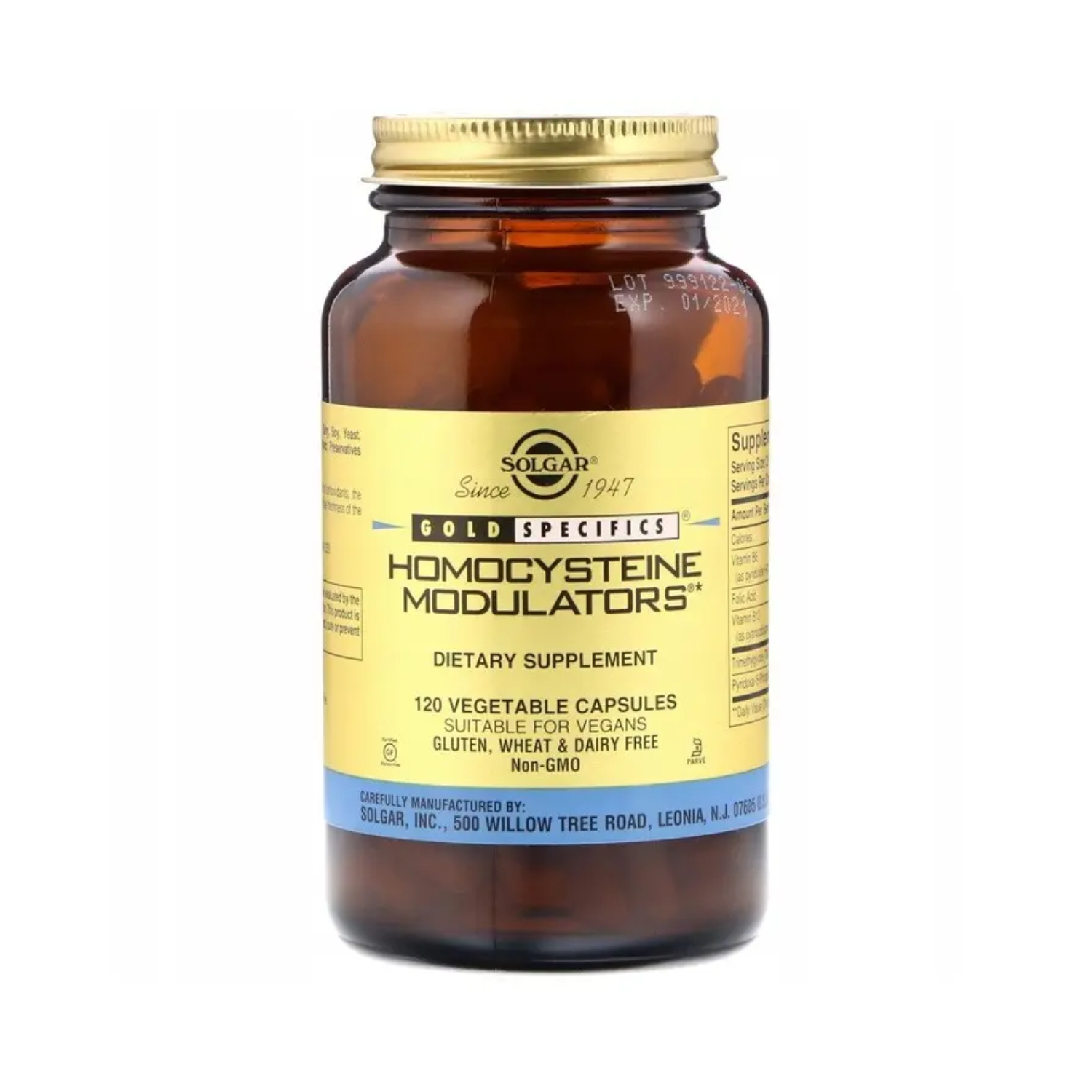 Solgar modulatory homocysteiny, 120 kapsułek roślinnych