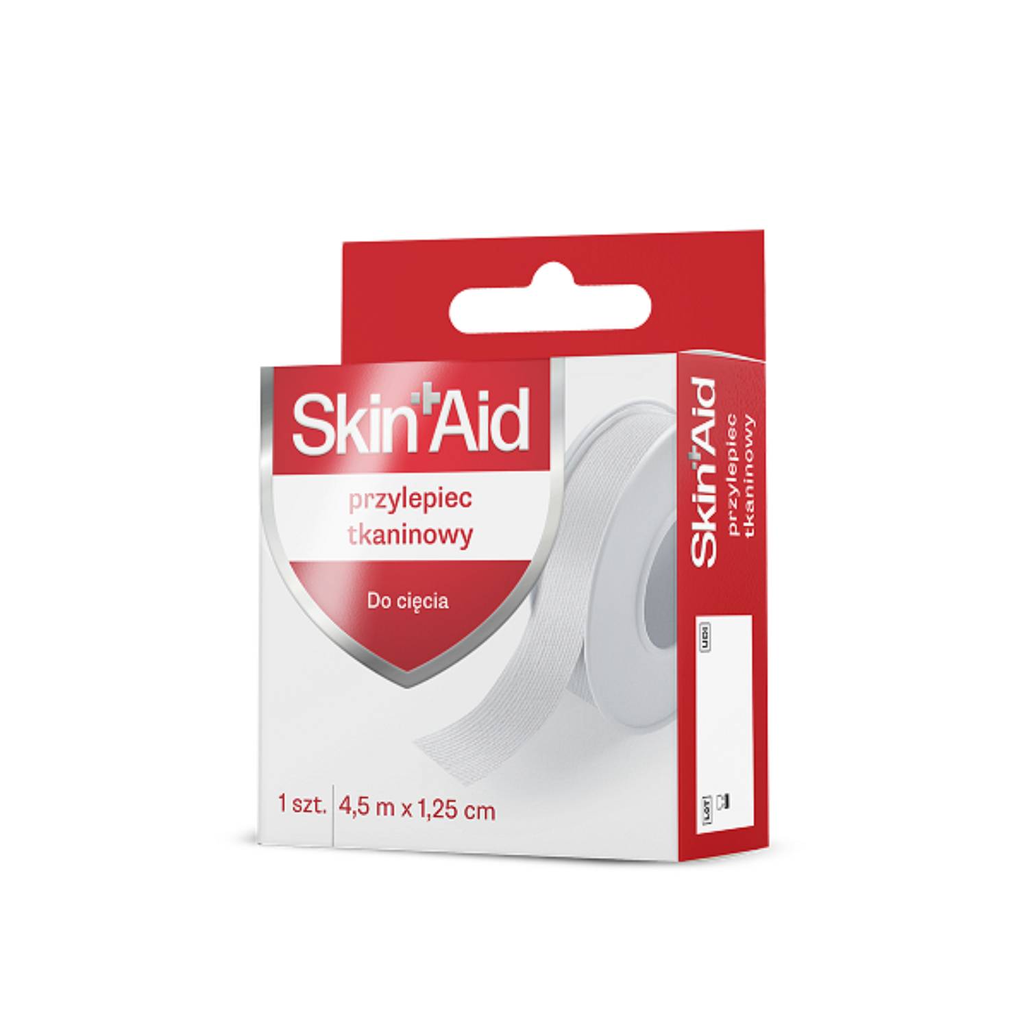 Skin aid - przylepiec tkaninowy, 4,5 m x 1,25 cm, 1 sztuka