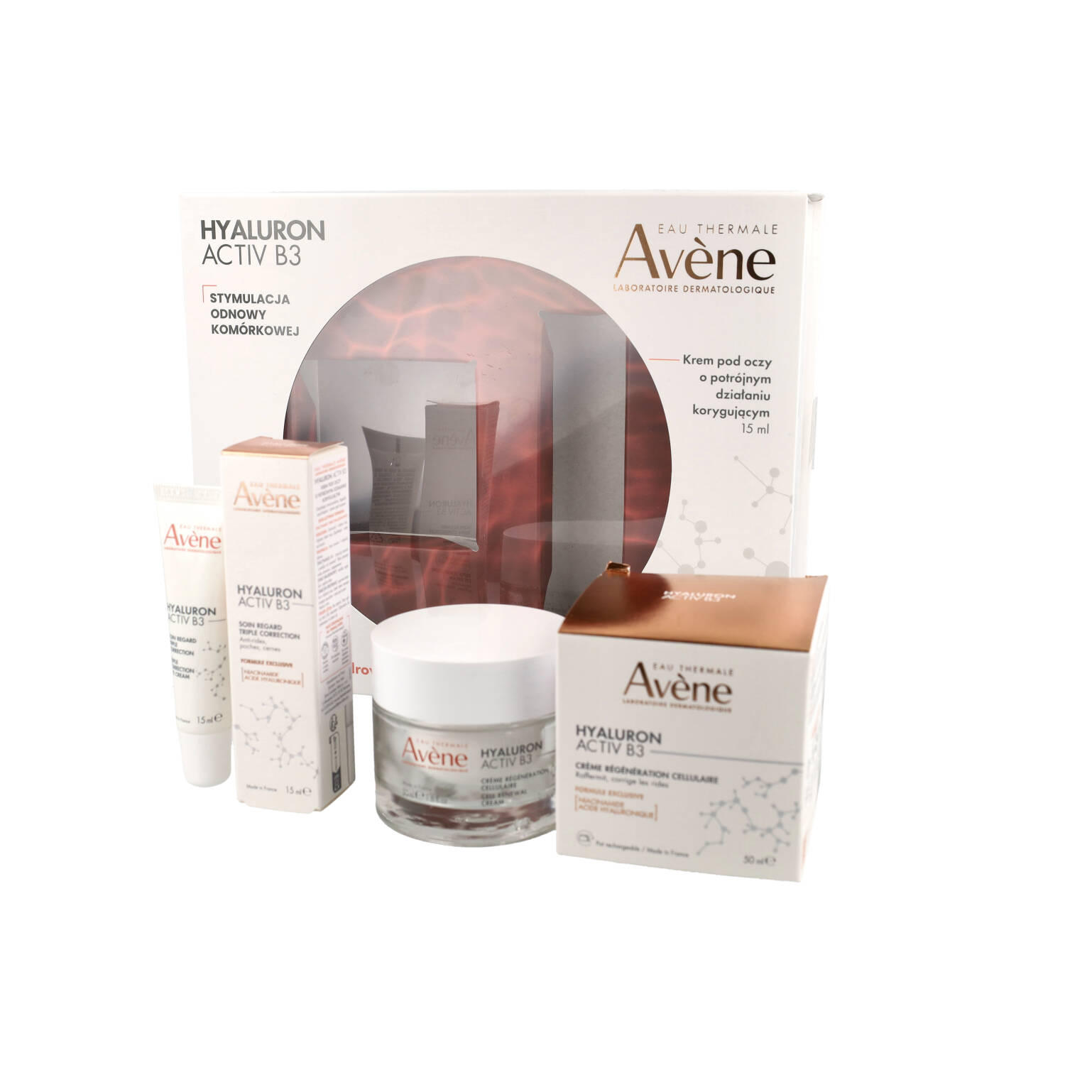 Avene hyaluron activ b3 - krem odbudowujący, 50 ml + krem pod oczy, 15 ml