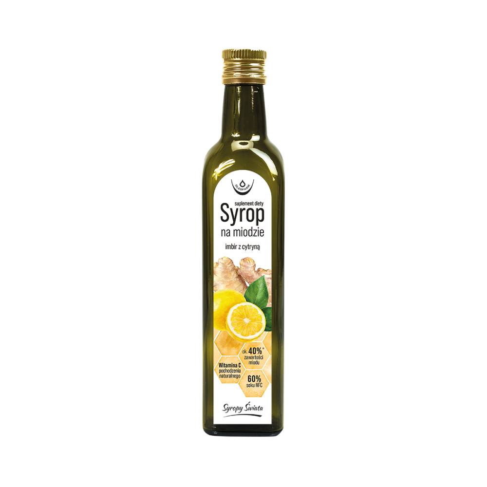 Oleofarm - syrop na miodzie, imbir z cytryną, 250 ml