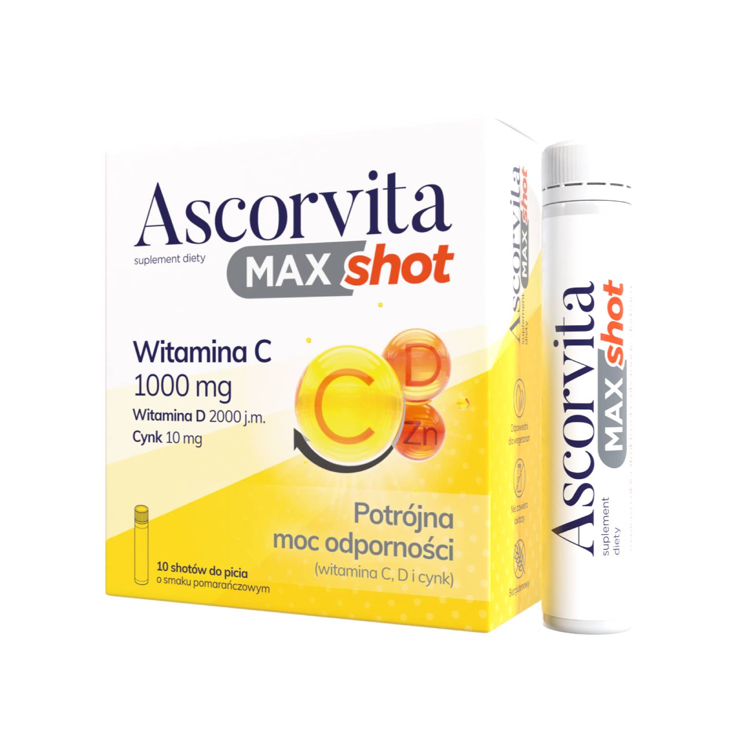 Ascorvita maxshot, 10 x 25 ml