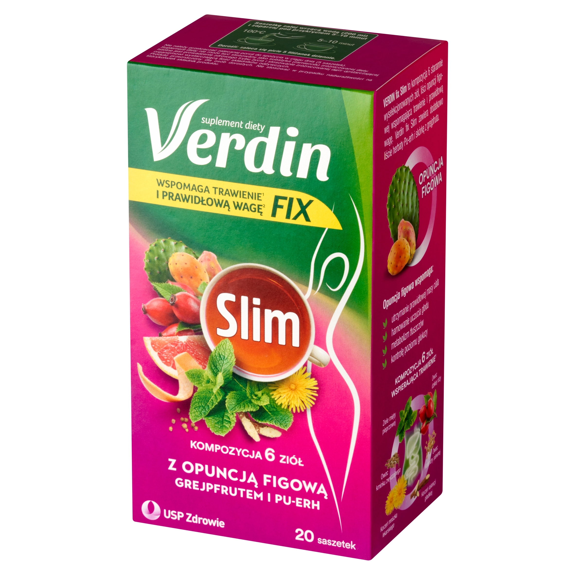 Verdin fix slim, 20 saszetek