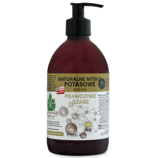 Powrót do natury - naturalne mydło potasowe ze złotem monoatomowym w płynie, 500 ml (data ważności: 30.04.2026)