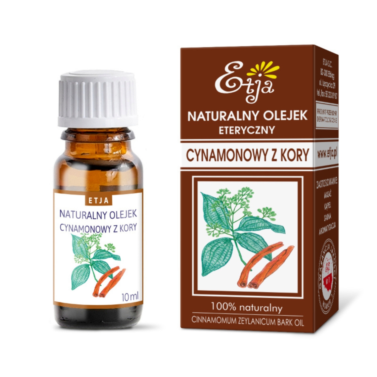 Etja - naturalny olejek eteryczny, cynamonowy, 10 ml
