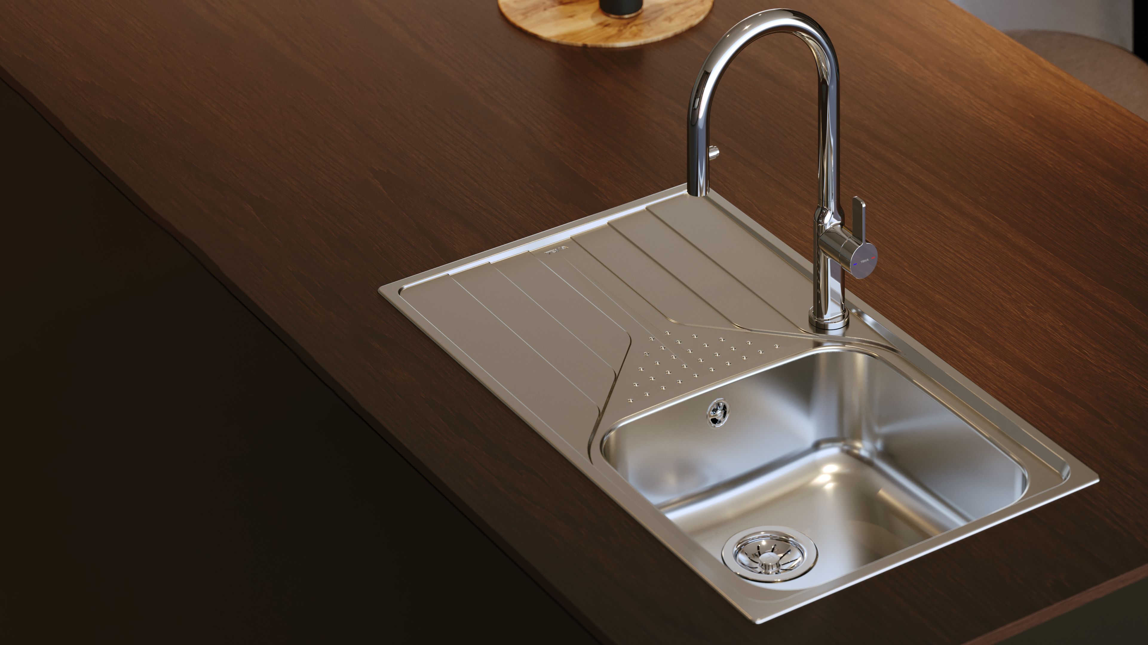 Teka Oval bateria kuchenna stojąca chrom 116020011 - Wysyłka w 24h