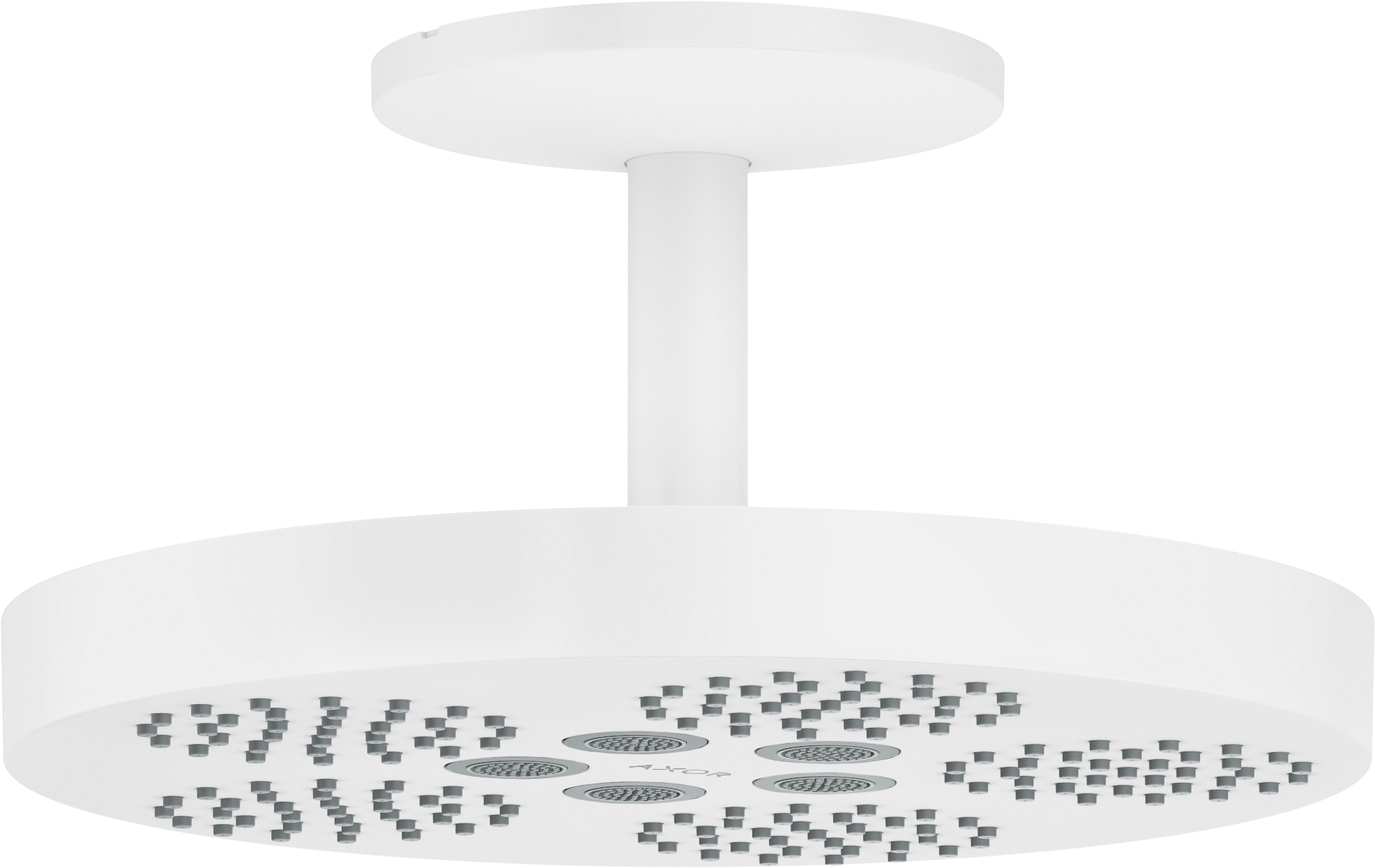 Axor One deszczownica 28 cm okrągła z ramieniem sufitowym biały mat 48493700