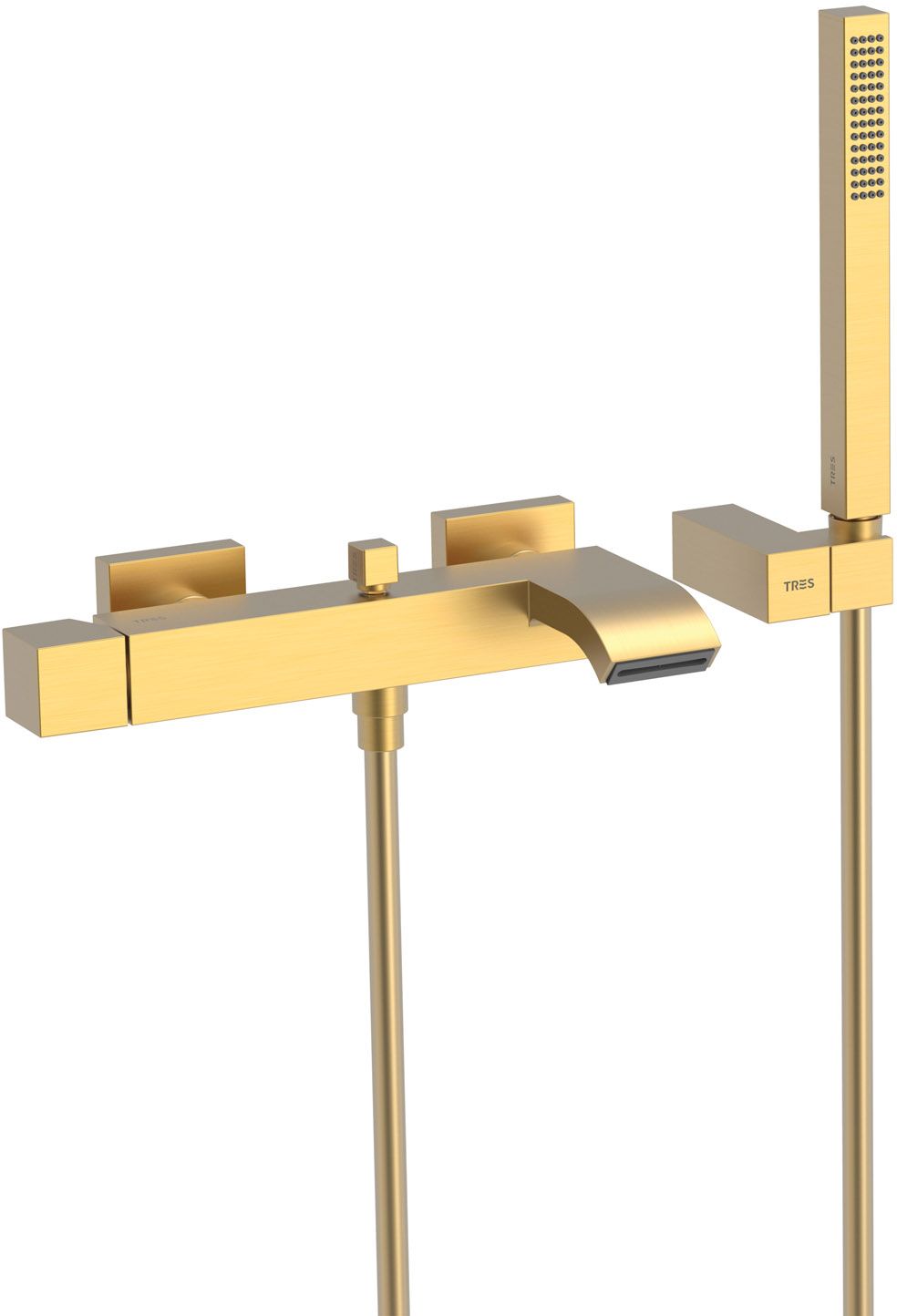 Tres Cuadro Exclusive bateria wannowo-prysznicowa złoty mat 24-K 0071700203OM