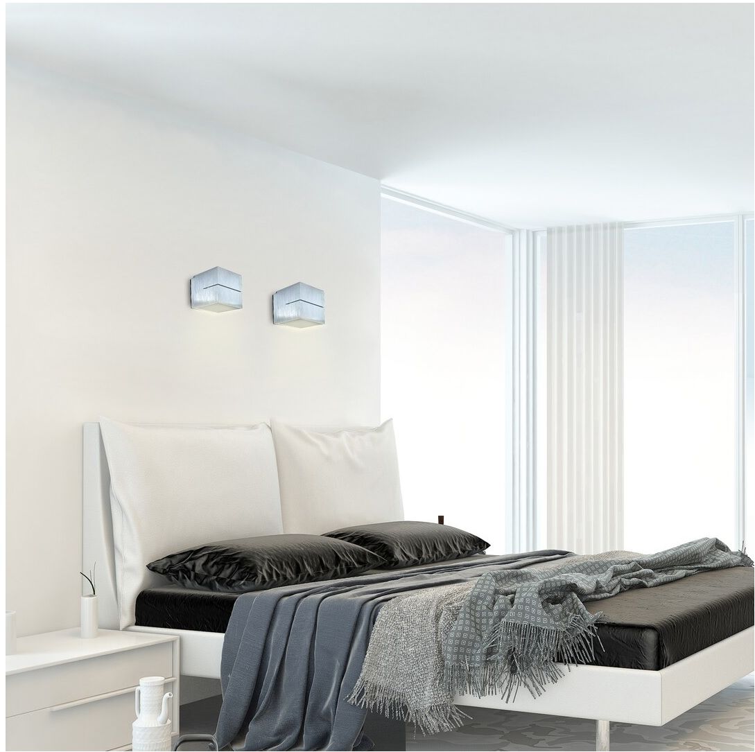 Rabalux Kaunas kinkiet 1x10W aluminium szczotkowany 7019