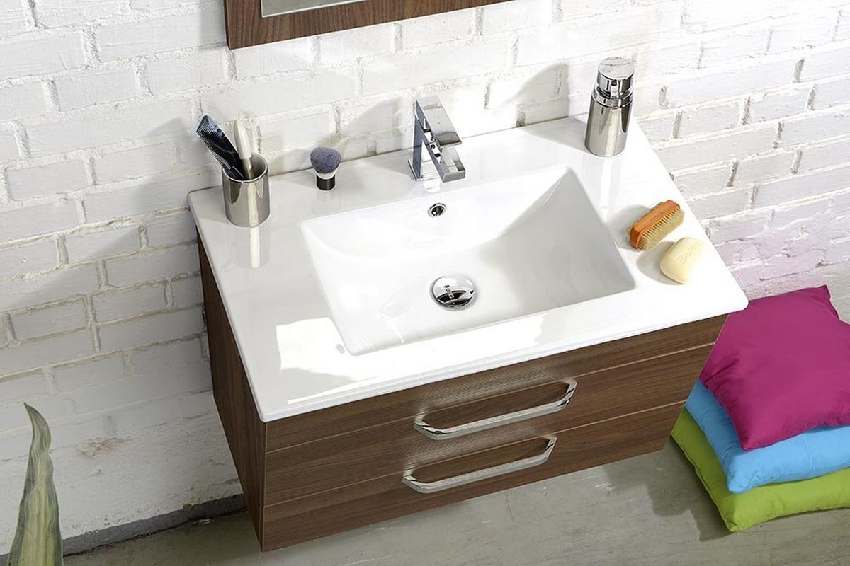 Sapho Slim umywalka 76,5x47 cm meblowa prostokątna biała 1601-75