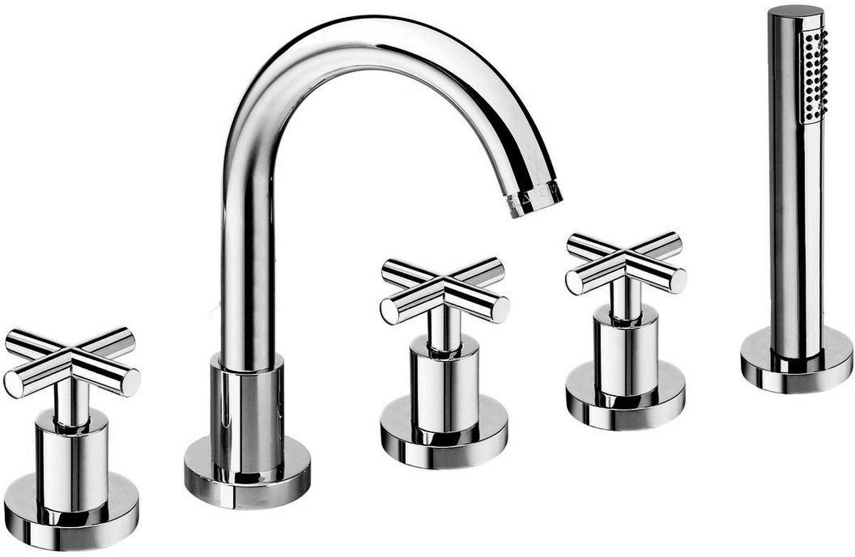 Sapho Axia bateria wannowo-prysznicowa 5-otworowa chrom 532