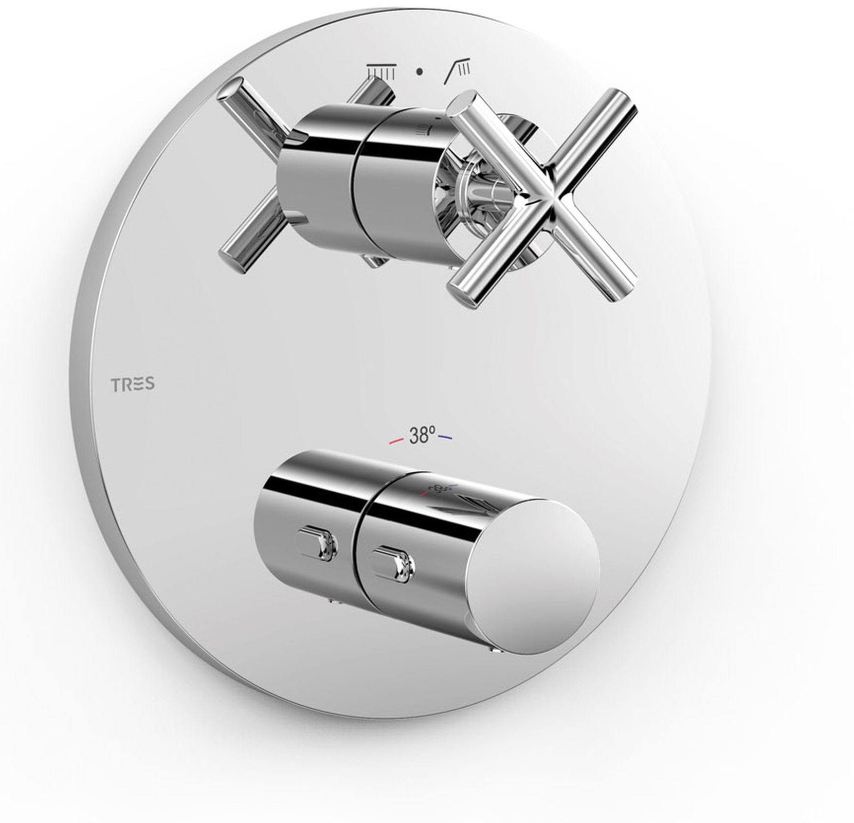 Tres Mont Blanc bateria wannowo-prysznicowa podtynkowa termostatyczna chrom 28325001 - Wysyłka w 24h