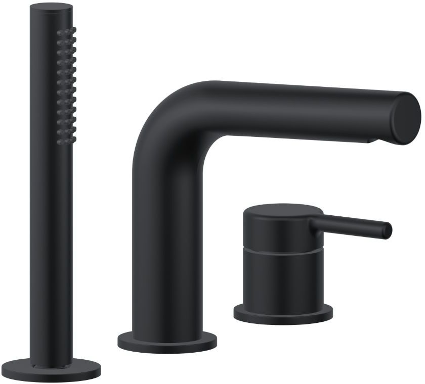 Excellent Pi bateria wannowo-prysznicowa 3-otworowa czarny mat AREX.1234BL