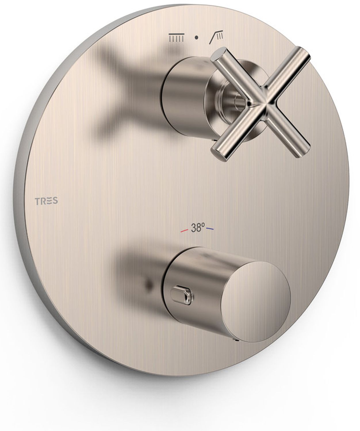 Tres Mont Blanc bateria wannowo-prysznicowa podtynkowa termostatyczna stal 28325001AC