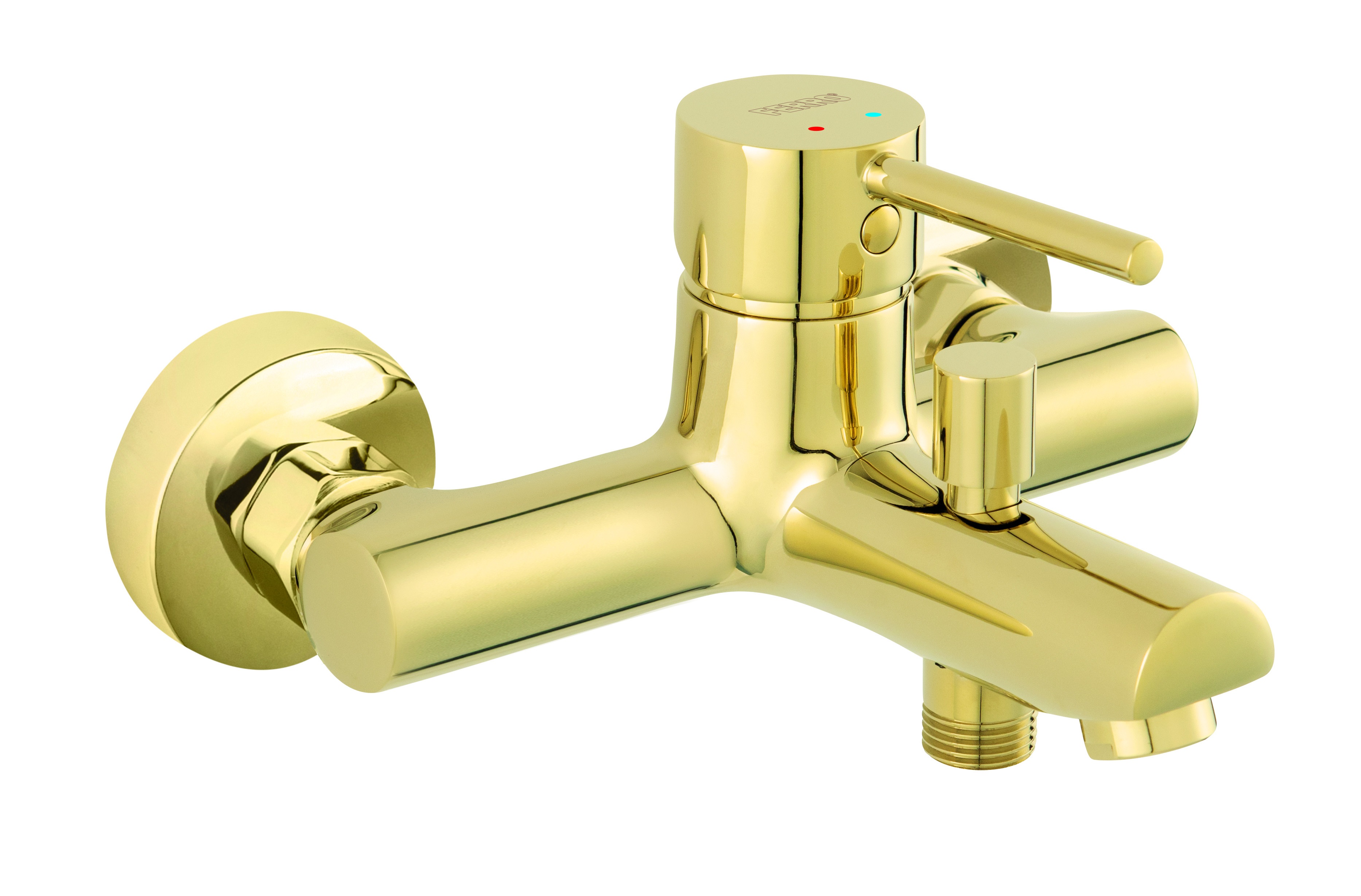 Ferro Fiesta Gold bateria wannowo-prysznicowa ścienna złoty połysk BFI1G - Wysyłka w 24h