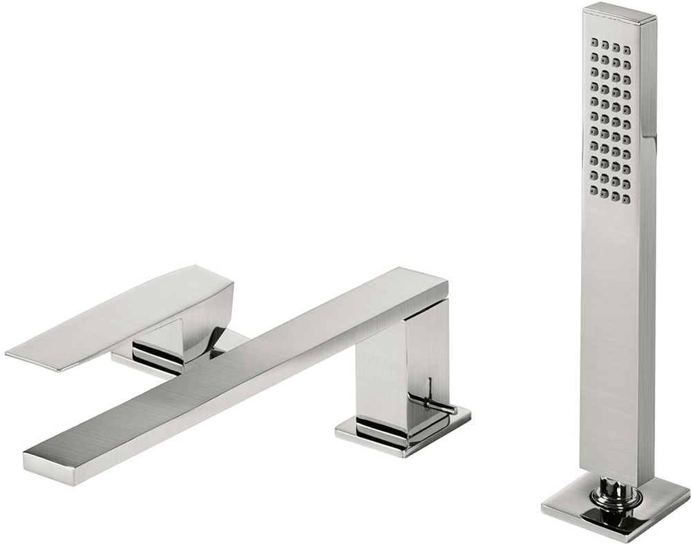 Tres Slim Exclusive bateria wannowo-prysznicowa 3-otworowa stal 202.161.01.AC