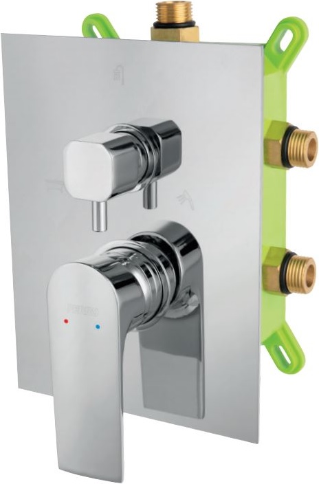 Ferro Algeo Square BOX bateria wannowo-prysznicowa podtynkowa chrom BAQ7P3BOX