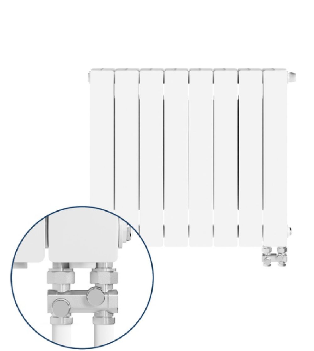 KFA Armatura ADR500 grzejnik pokojowy 57x64,4 cm podłączenie dolne biały 763-082-44