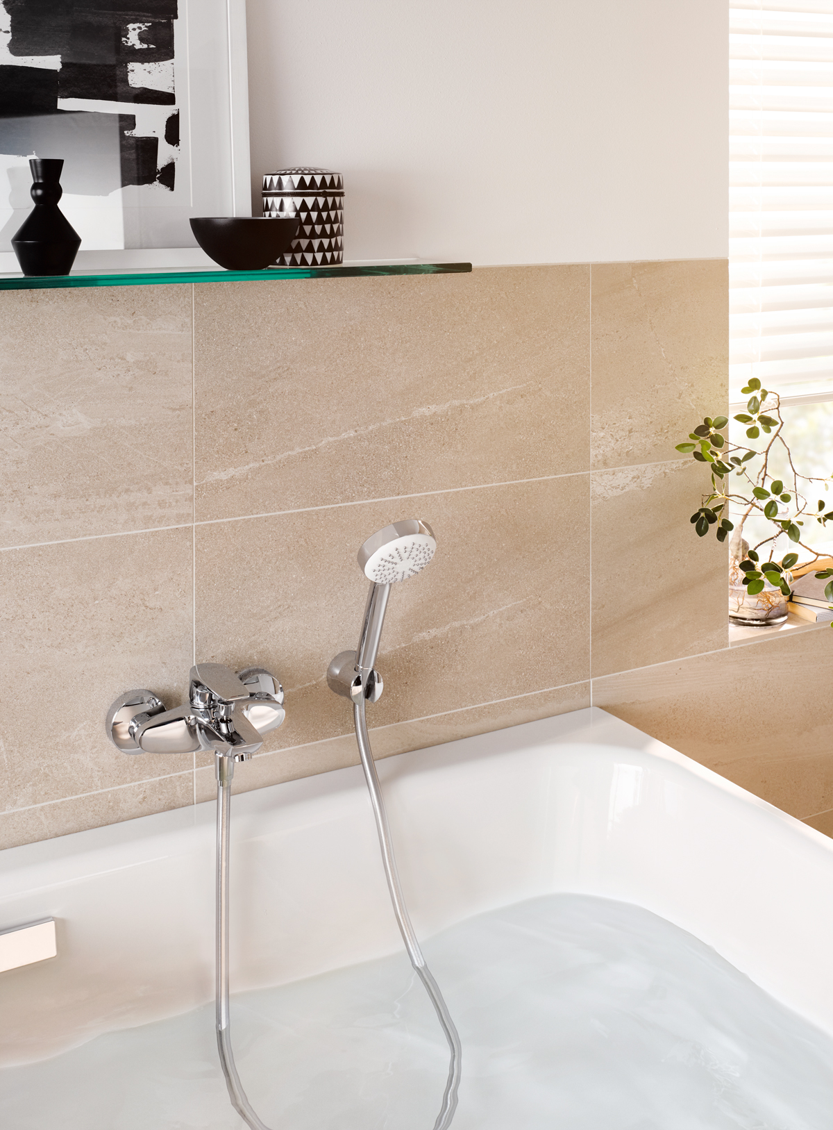 Kludi Pure&Solid bateria wannowo-prysznicowa ścienna chrom 346810575