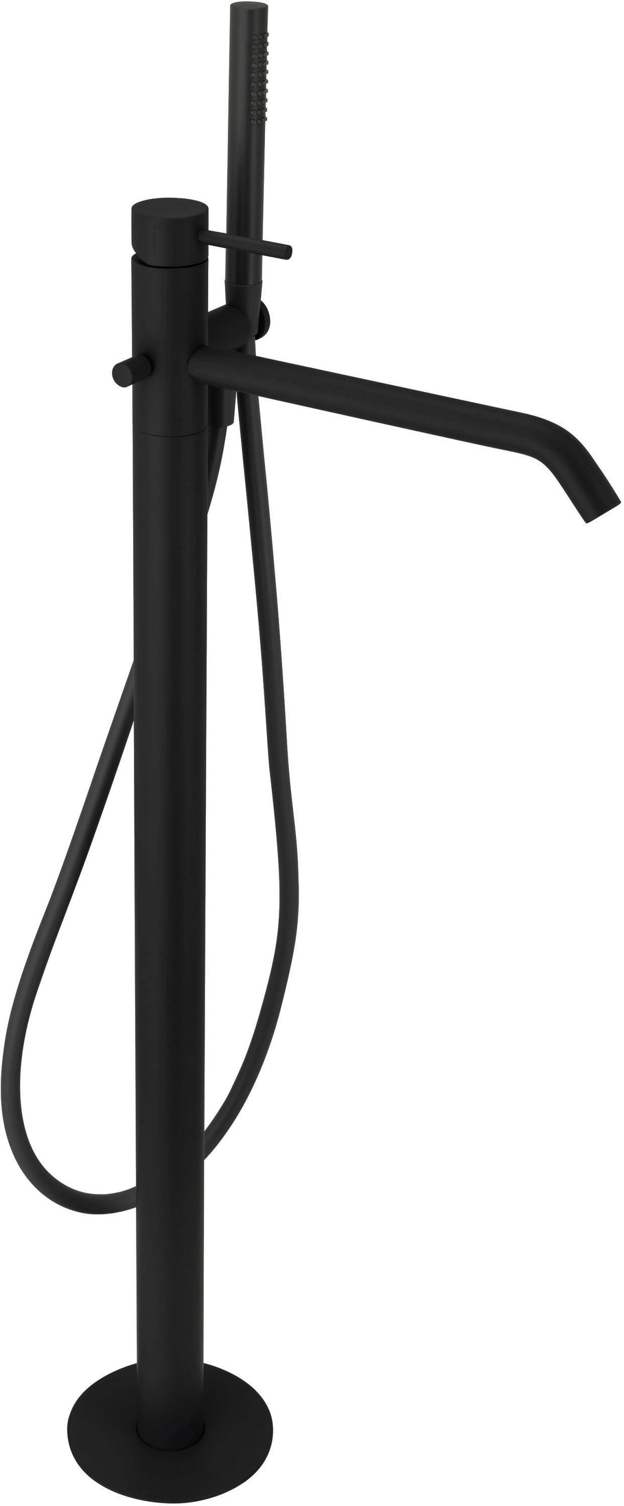 Herzbach Deep Black bateria wannowo-prysznicowa wolnostojąca czarny mat 23.220700.1.12