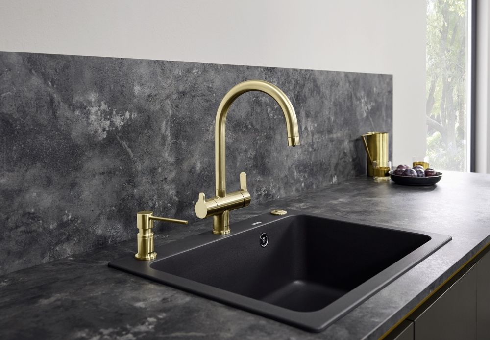 Blanco Trima bateria kuchenna stojąca z podłączeniem do filtra wody złoty satynowy 526695