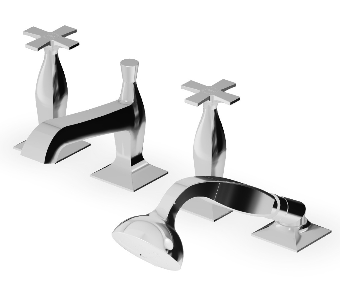 Zucchetti Bellagio bateria wannowo-prysznicowa 4-otworowa chrom ZB1441