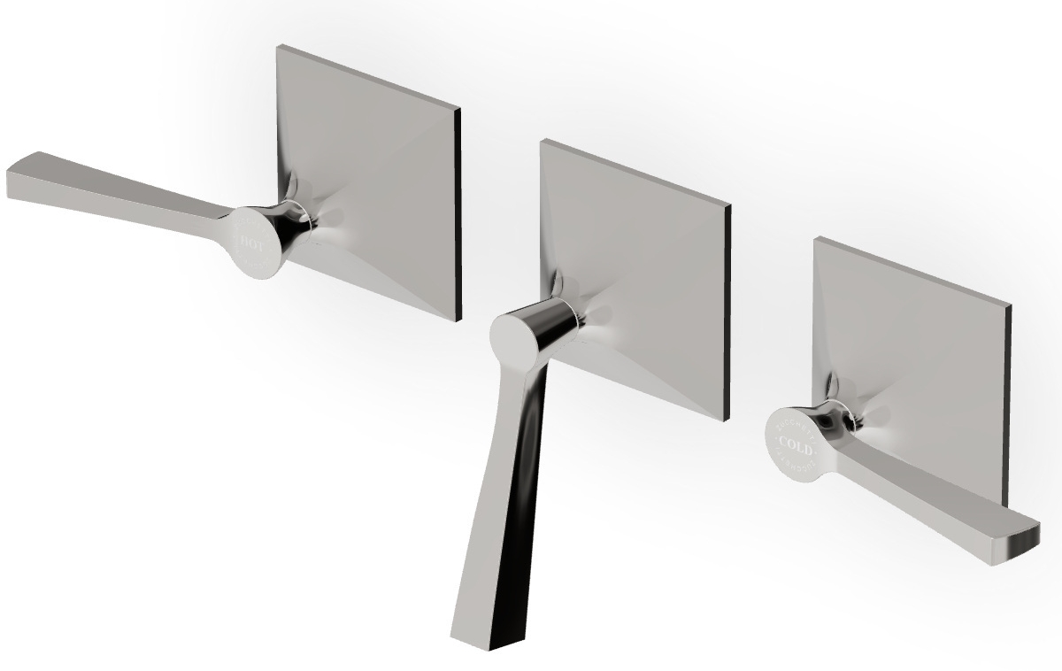 Zucchetti Bellagio bateria wannowo-prysznicowa podtynkowa nikiel błyszczący ZB2695.C8