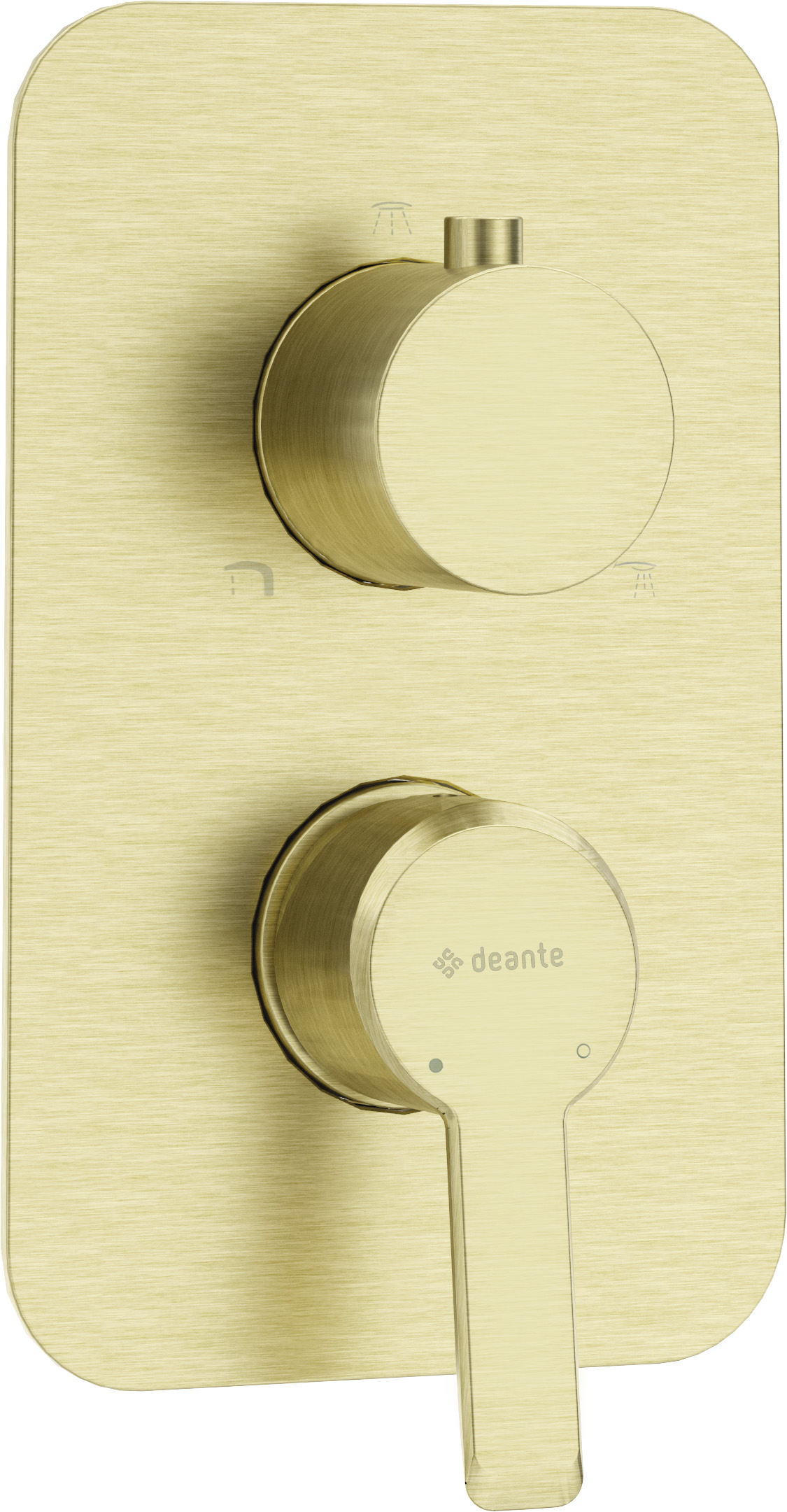 Deante Arnika bateria wannowo-prysznicowa podtynkowa złota BXY_RQAM