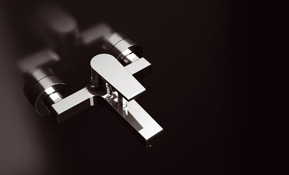 Sapho Kai bateria wannowo-prysznicowa ścienna chrom KA10