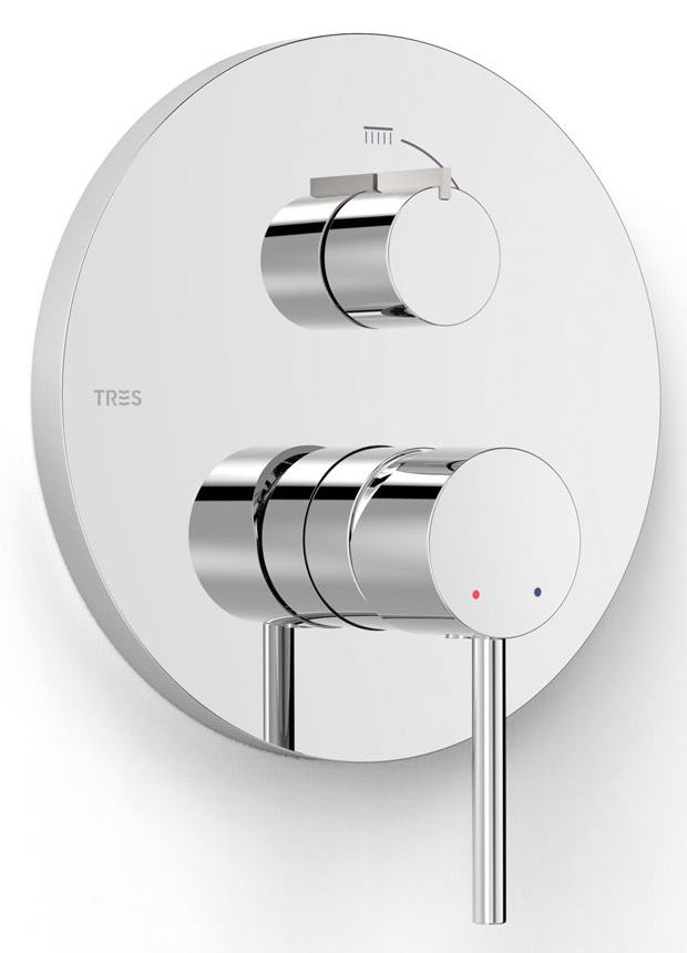 Tres Selection bateria wannowo-prysznicowa podtynkowa chrom 26228110