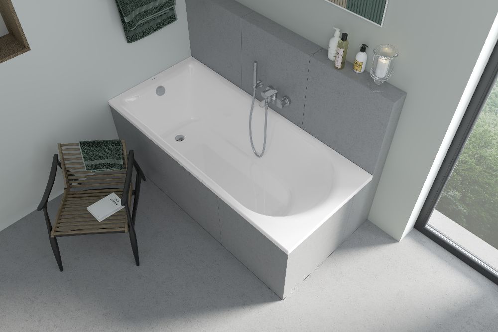 Duravit Wave bateria wannowo-prysznicowa ścienna stal nierdzewna szczotkowana WA5230000070