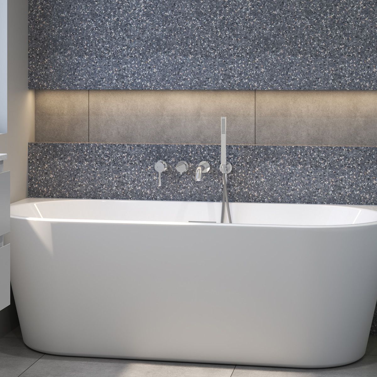 Oltens Molle bateria wannowo-prysznicowa podtynkowa chrom 34105100 - Wysyłka w 24h