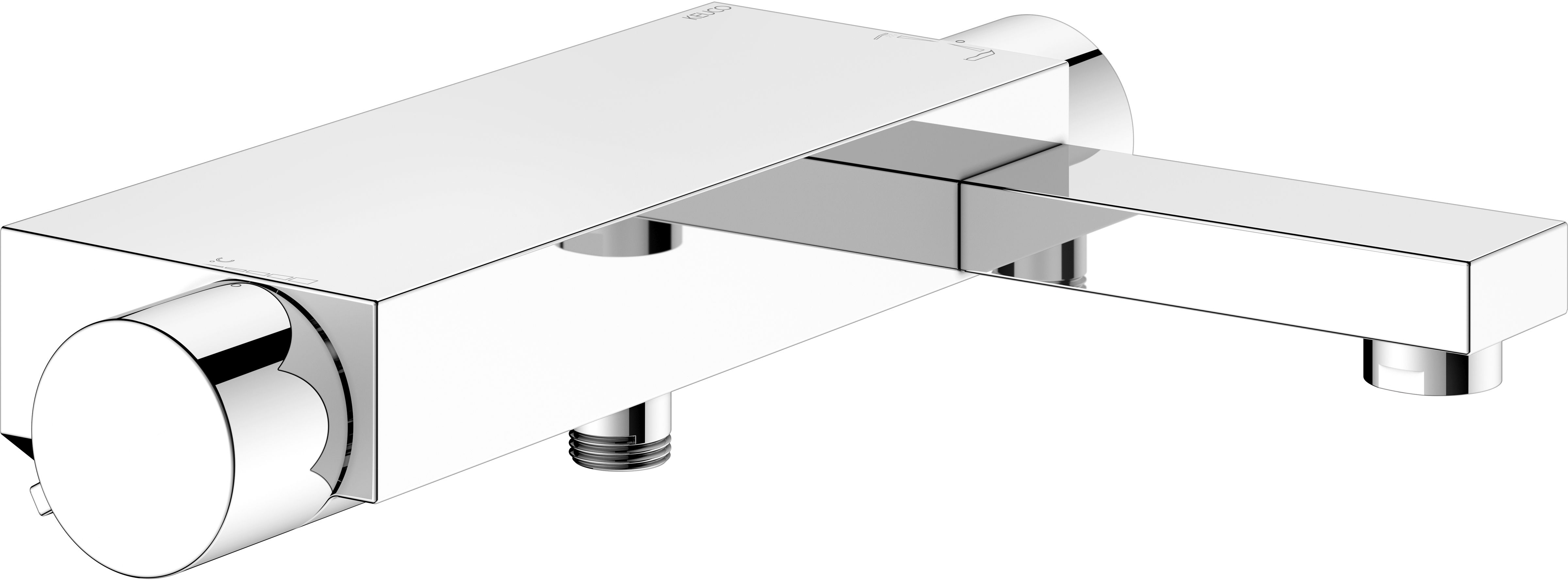 Keuco Edition 11 bateria wannowo-prysznicowa ścienna chrom-czarny szczotkowany 51120130100