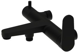 LaVita Cetus bateria wannowo-prysznicowa ścienna czarny mat