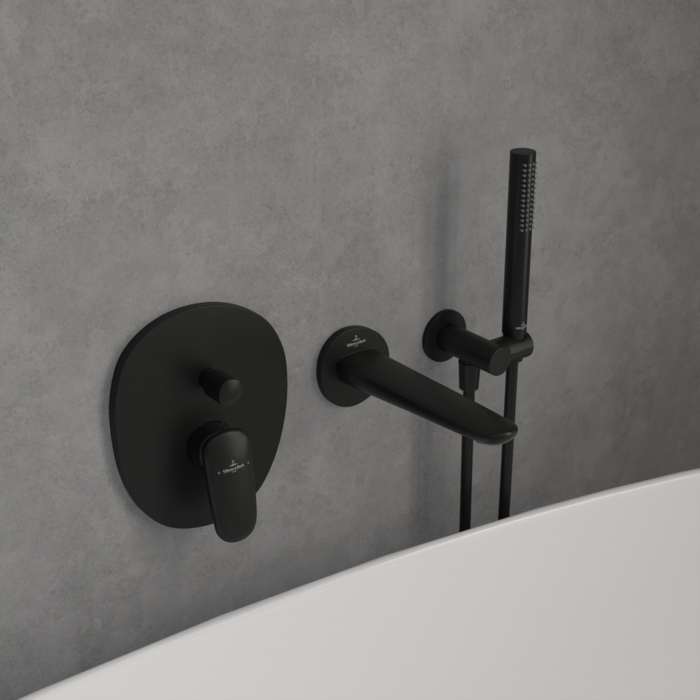 Villeroy & Boch Antao bateria wannowo-prysznicowa podtynkowa czarna TVT111001000K5