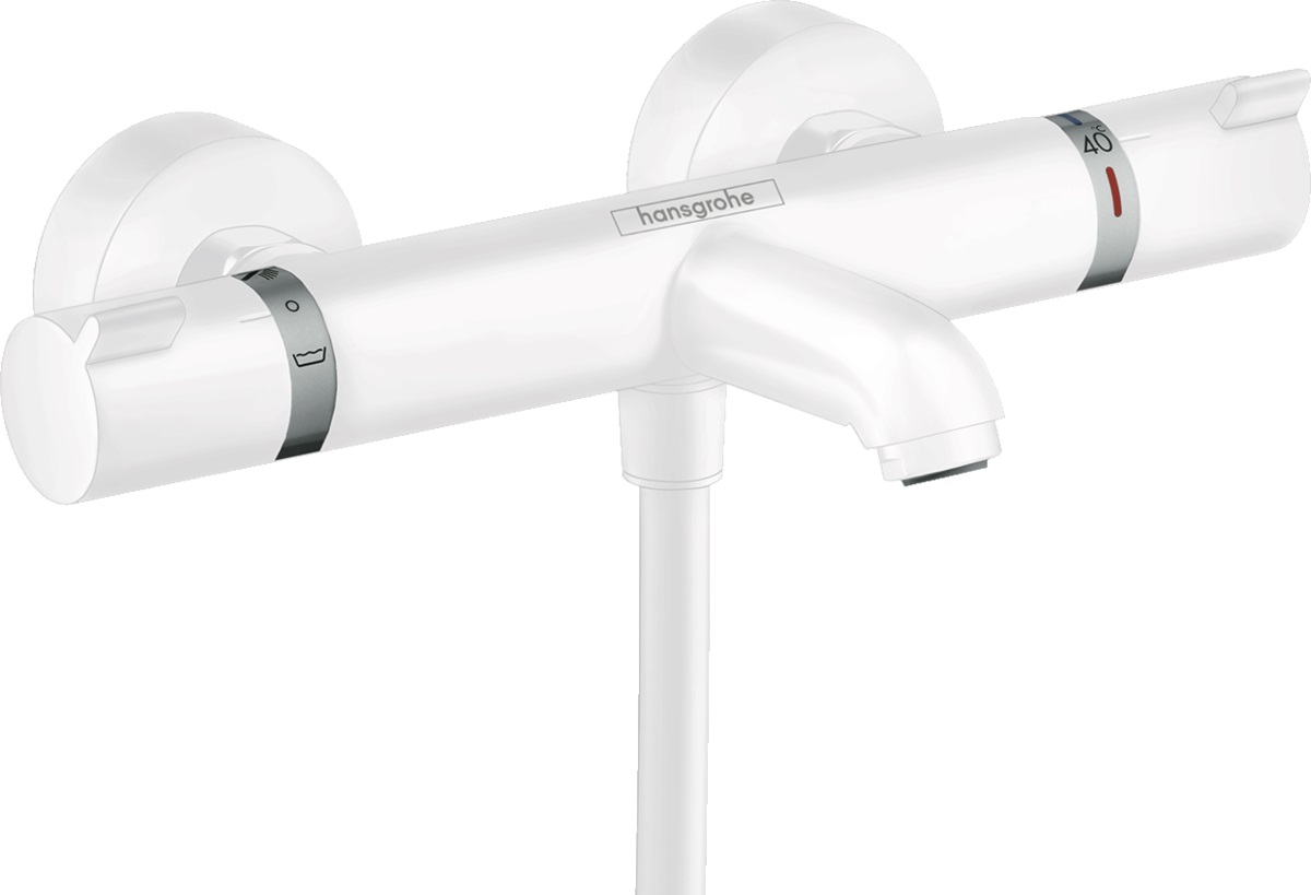 Hansgrohe Ecostat Comfort bateria wannowo-prysznicowa ścienna termostatyczna biały mat 13114700