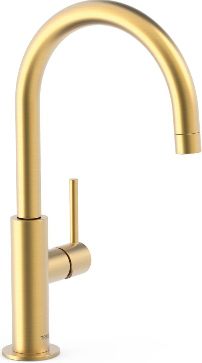 Tres Study-Tres bateria umywalkowa stojąca złoty mat 26290402OM