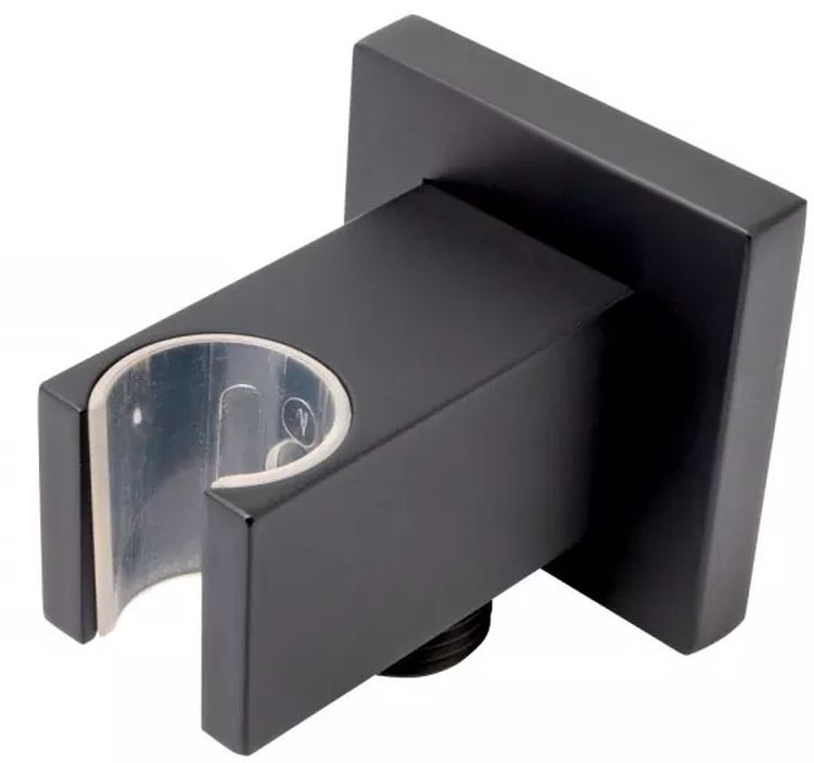 FDesign Inula przyłącze kątowe z uchwytem czarny mat FD8-601-22