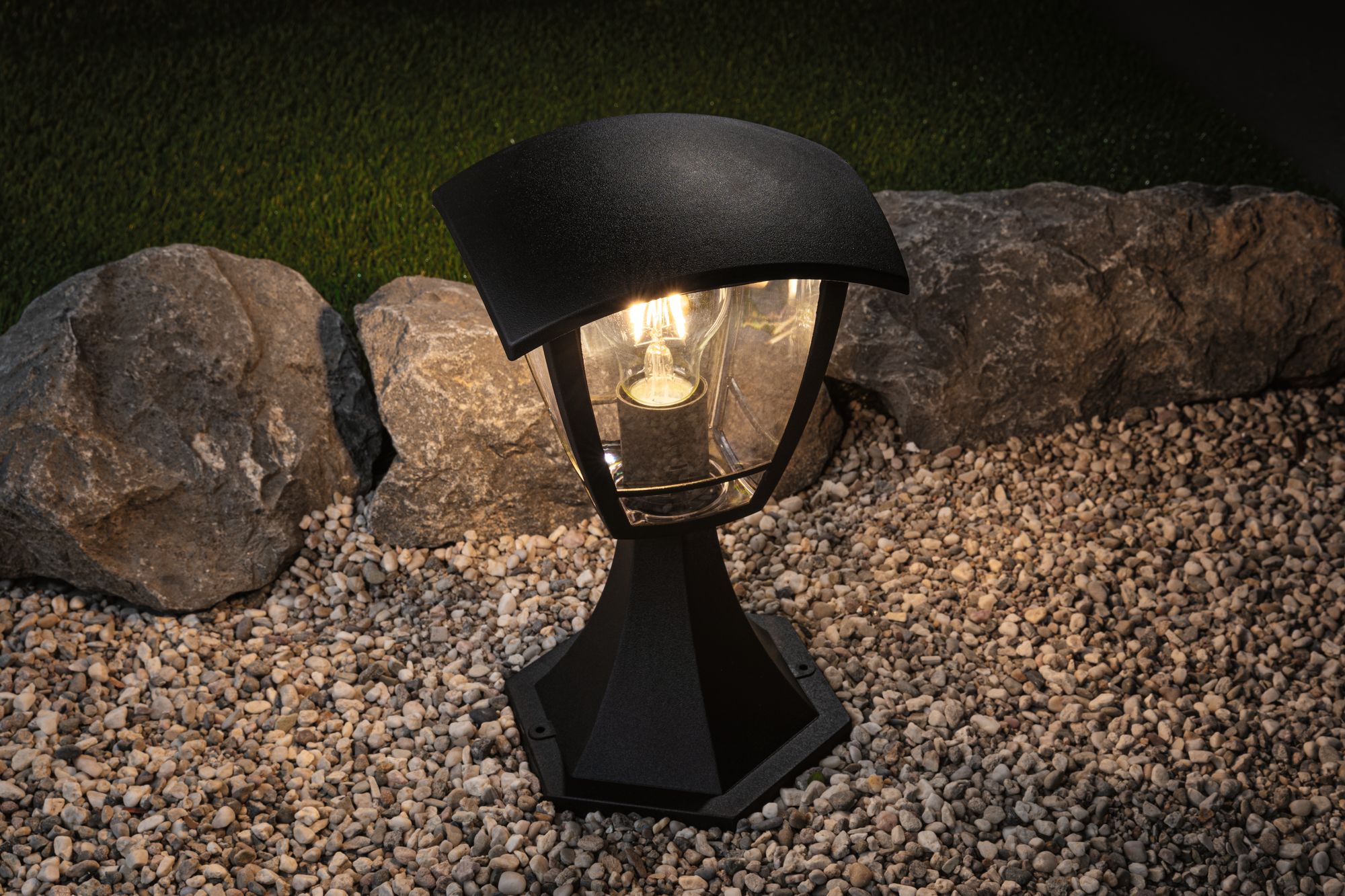 Paulmann Classic Curved lampa stojąca zewnętrzna 1x12W czarny/przezroczysty 94393