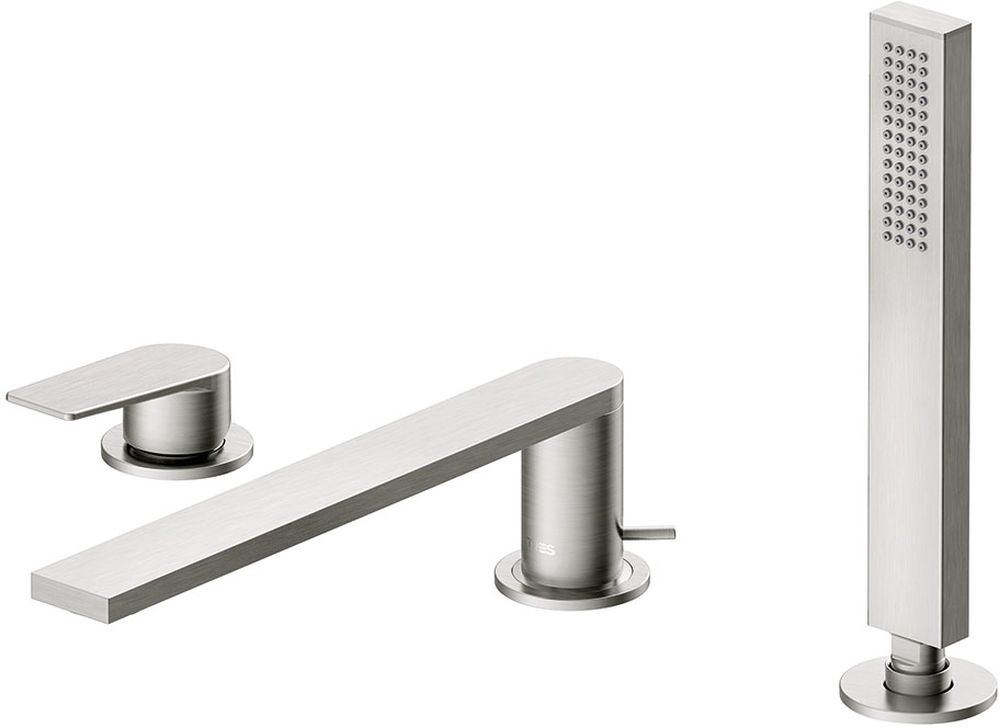 Tres Project bateria wannowo-prysznicowa 3-otworowa stal 211.161.03.AC