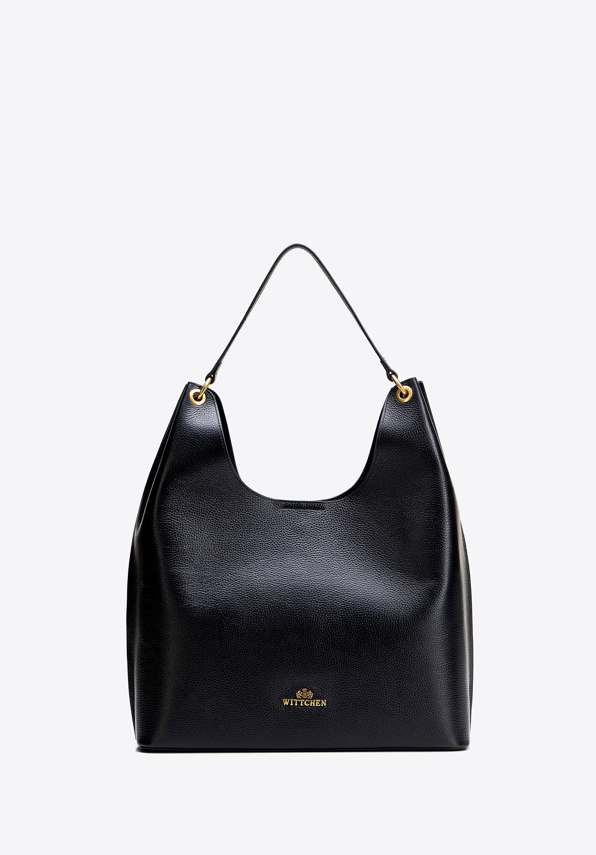 Elegancka shopperka ze skóry naturalnej czarna