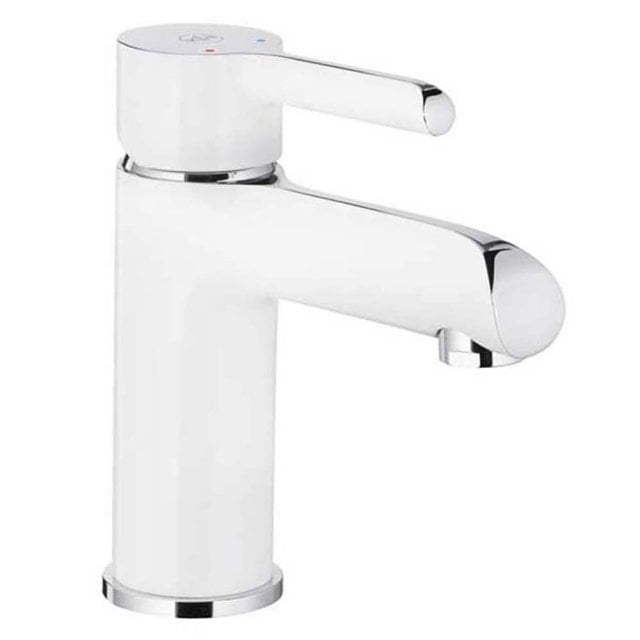 KFA Bateria umywalkowa stojąca ANGELIT biały-chrom click-clack 4722-8