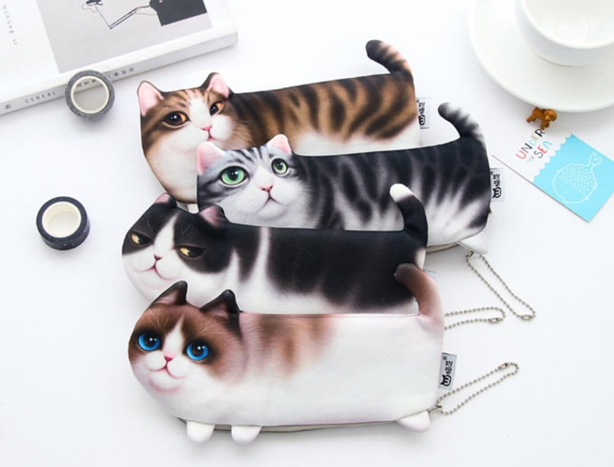 Piórnik kotek w czterech kolorach 09