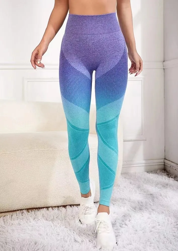 Leginsy sportowe Ombre kolorowe PushUp F08