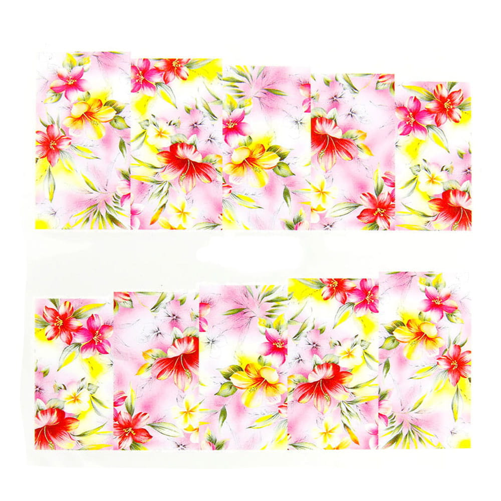 Naklejki wodne do paznokci kwiaty C-111