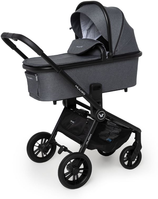 Muuvo Quick uniwersalny wózek głęboko-spacerowy z akcesoriami - NOWOŚĆ 2023-Carbon Graphite