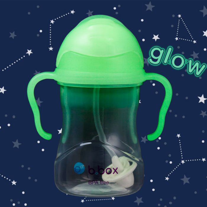 B.Box Bidon ze słomką 240 ml -Glow in The Dark